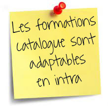 Les formations catalogue sont adaptables en Intra